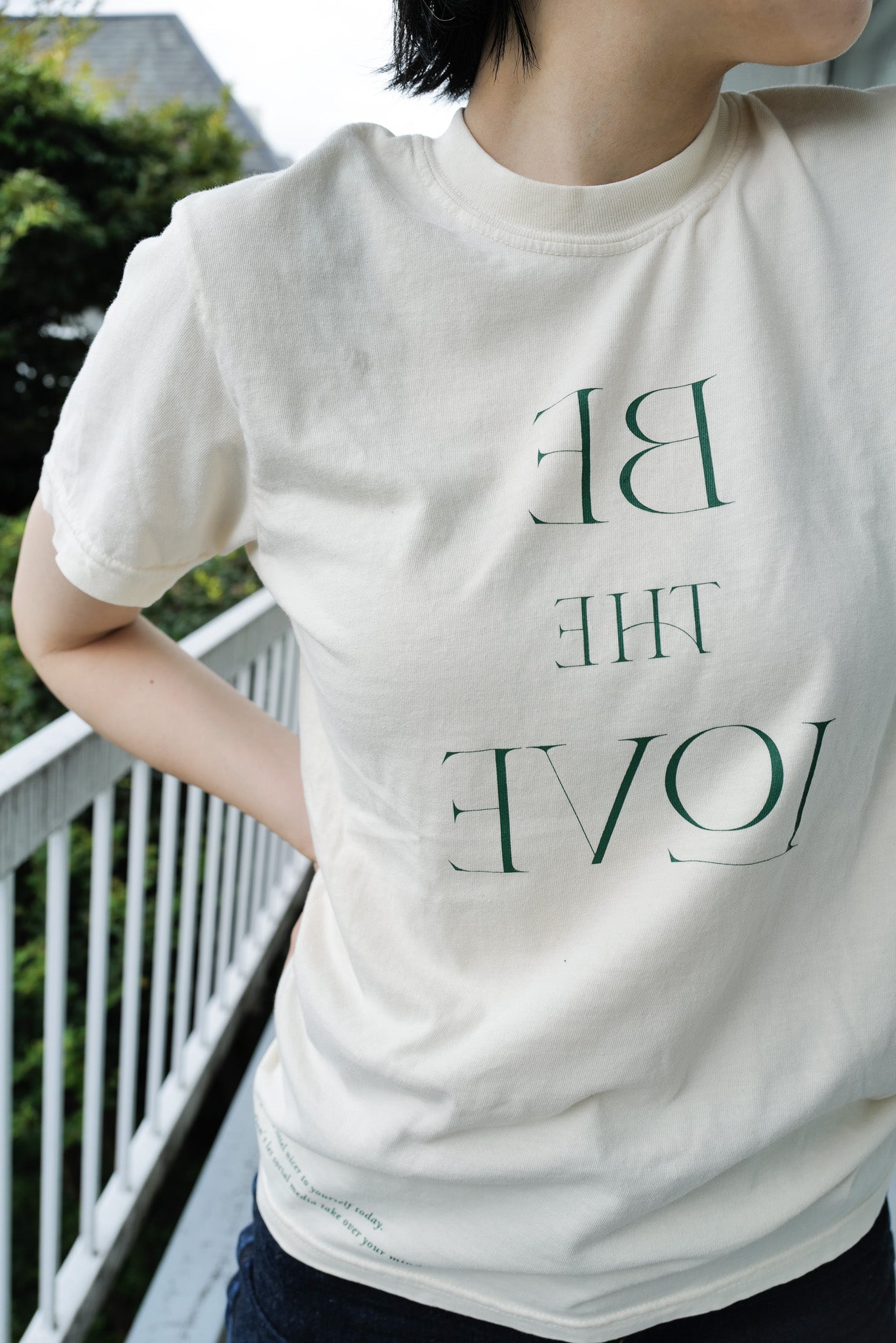 Be The Love T-shirt　オフホワイト　Sサイズ